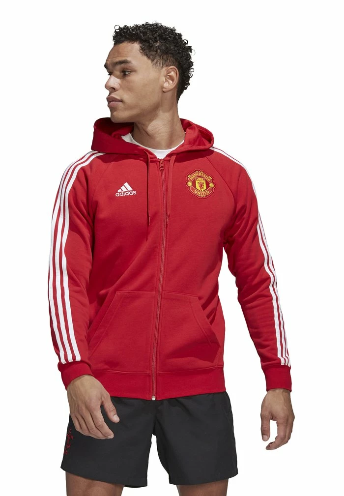 Adidas Performance MANCHESTER UNITED - Zip-up Sweatshirt - Real Red 4 Adidas Performance MANCHESTER UNITED - Zip-up Sweatshirt - Real Red - Image 2