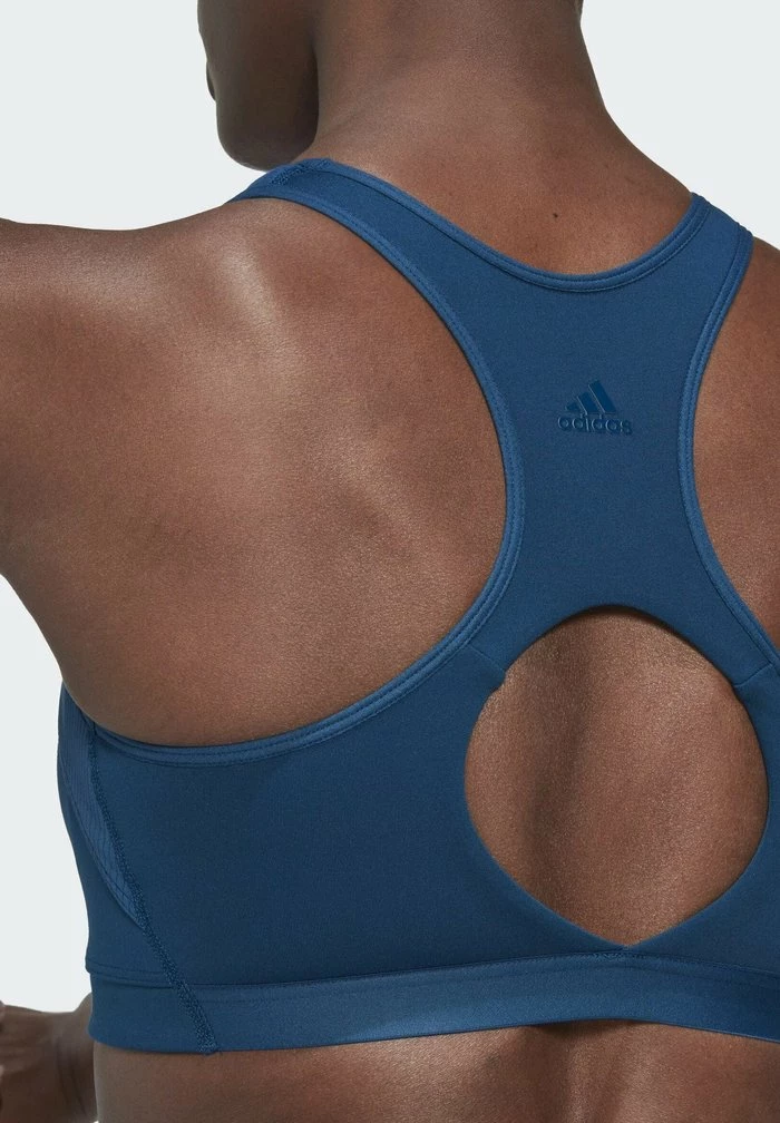 Adidas Performance COREFLOW STUDIO WIND - Medium Support Sports Bra - Blue 6 Adidas Performance COREFLOW STUDIO WIND - Medium Support Sports Bra - Blue - Image 4