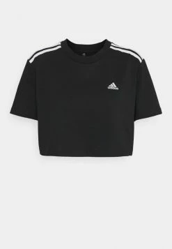 Adidas Performance CROPPED TEE - Print T-shirt - Black -adidas Performance Shop b3ffa0f3ecf7436eb974c554f98a96de
