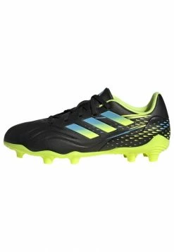 Adidas Performance COPA SENSE.3 FG J - Moulded Stud Football Boots - Core Black Bright Cyan Team Solar Yellow