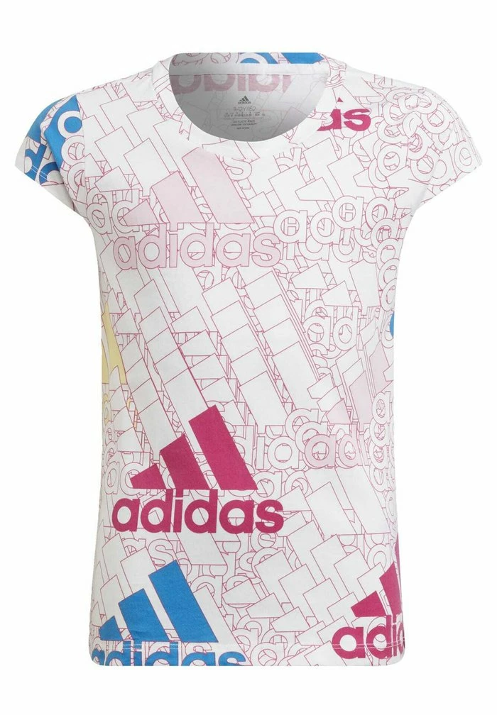 Adidas Performance ESSENTIALS - Print T-shirt - White 3 Adidas Performance ESSENTIALS - Print T-shirt - White