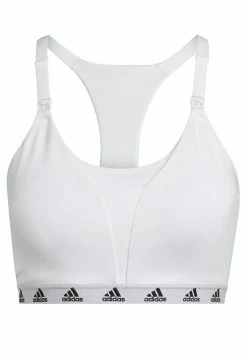 Adidas Performance HYPERGLAM NURSING BRA - Medium Support Sports Bra - White -adidas Performance Shop b89de1e21dd340ae8d6741bf06845cff