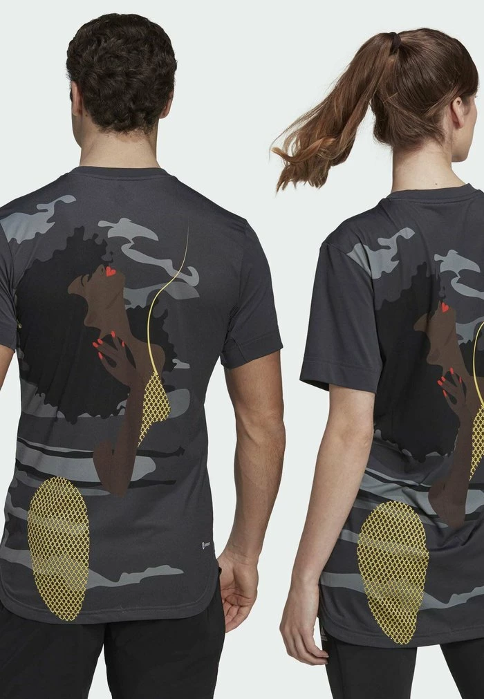 Adidas Performance NEW YORK CITY PRINTED TENNIS - Print T-shirt - Grey 4 Adidas Performance NEW YORK CITY PRINTED TENNIS - Print T-shirt - Grey - Image 2