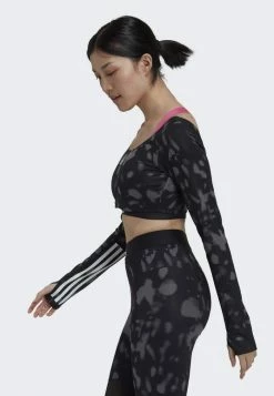 Adidas Performance HYPERGLAM CUT - Long Sleeved Top - Black -adidas Performance Shop b99cf18e06aa45dfa23d7631f1307394