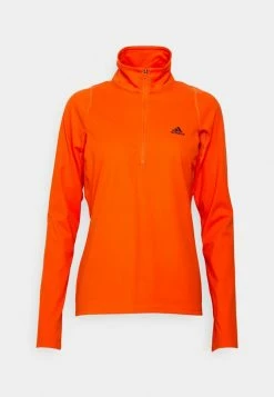 Adidas Performance FAST HALF-ZIP LONG SLEEVE - Long Sleeved Top - Orange -adidas Performance Shop ba1538ee4bfb48ec8fc3e388f0c7fcd4