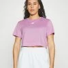 Adidas Performance CROP - Basic T-shirt - Bliss Lilac/white