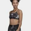 Adidas Performance AEROREACT HYPERGLAM - Light Support Sports Bra - Grey Four/black/white -adidas Performance Shop ba897460b5f04f359231a169ccee15be