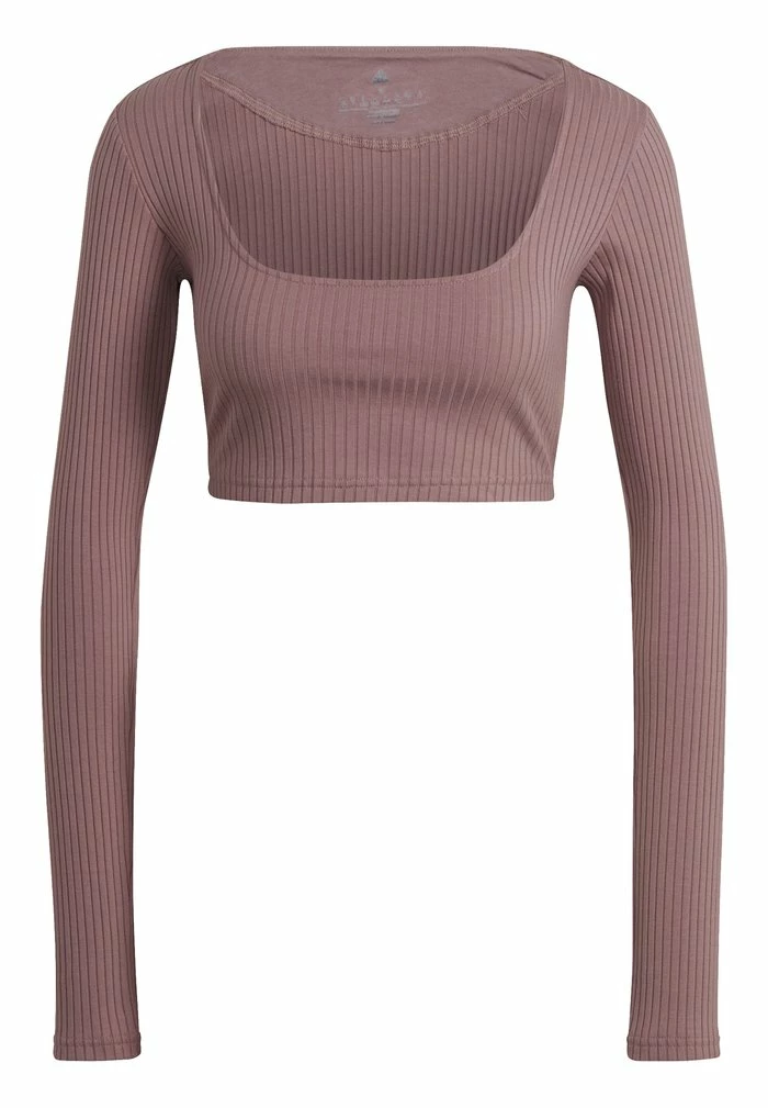 Adidas Performance W SL RIB CRO LS - Sports T-shirt - Brown 9 Adidas Performance W SL RIB CRO LS - Sports T-shirt - Brown - Image 7