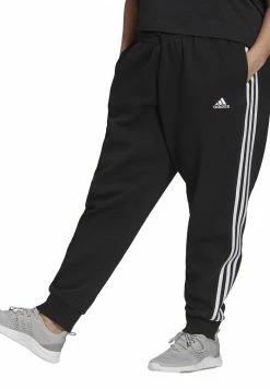 Adidas Performance ESSENTIALS 3-STRIPES FLEECE PLUS SIZE - Tracksuit Bottoms - Black/white 12 Adidas Performance ESSENTIALS 3-STRIPES FLEECE PLUS SIZE - Tracksuit Bottoms - Black/white -adidas Performance Shop bc338456aa904e6ebb5a407a744776d0