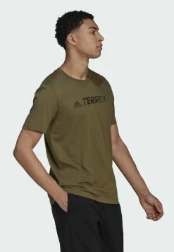 Adidas Performance TX LOGO - Print T-shirt - Green -adidas Performance Shop bc777cb7ab624a98be3c188bbce06d8f