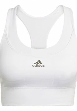 Adidas Performance RUN - Medium Support Sports Bra - White/black Reflective -adidas Performance Shop bc7b654dac2946febb43d5804d68f591