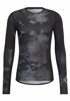 Adidas Performance TECHFIT ALLOVER PRINTED LONG-SLEEVE - Long Sleeved Top - Light Grey Black -adidas Performance Shop bcef2cb9803c4b25a8e6759b51c0f0f4
