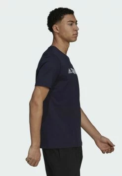 Adidas Performance TX LOGO - Print T-shirt - Blue -adidas Performance Shop bf18e3f7631842d1b540ac4fb0f2d890