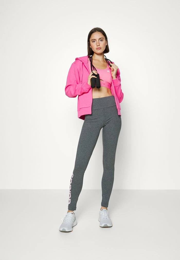 Adidas Performance Leggings - Dark Grey Heather/true Pink 4 Adidas Performance Leggings - Dark Grey Heather/true Pink - Image 2