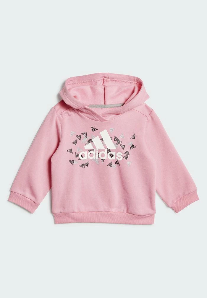 Adidas Performance BOS GRA - Tracksuit - Top Bliss Pink Bottom Medium Grey Heather 4 Adidas Performance BOS GRA - Tracksuit - Top Bliss Pink Bottom Medium Grey Heather - Image 2
