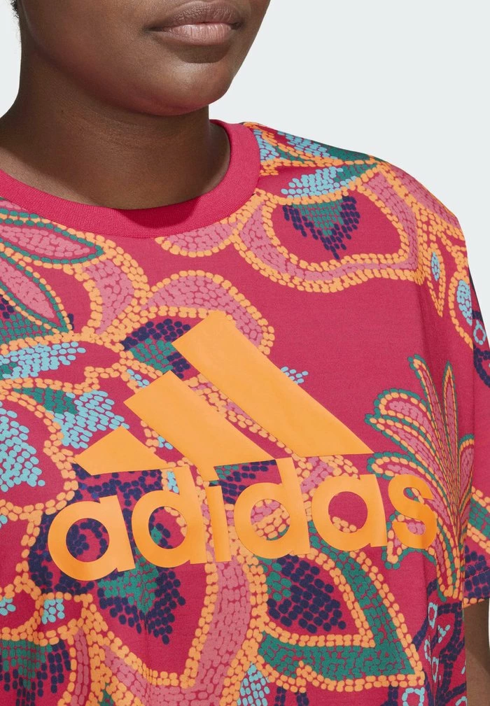 Adidas Performance FARM RIO GRAPHICS PLUS SIZE - Print T-shirt - Pink 5 Adidas Performance FARM RIO GRAPHICS PLUS SIZE - Print T-shirt - Pink - Image 3