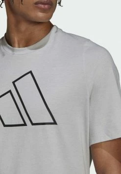 Adidas Performance TI BAR TEE - Print T-shirt - Grey -adidas Performance Shop c1c77d91db8d4b53bf8c78403a21bd03