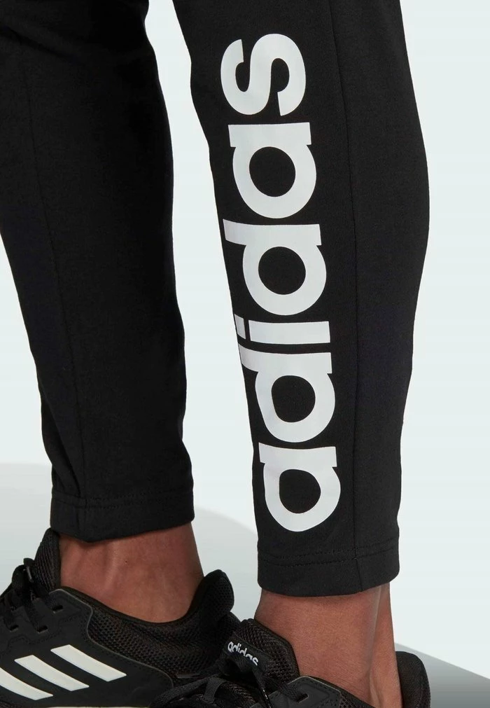 Adidas Performance ESSENTIALS SINGLE TAPERED - Tracksuit Bottoms - Black 6 Adidas Performance ESSENTIALS SINGLE TAPERED - Tracksuit Bottoms - Black - Image 4