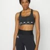 Adidas Performance LOGO - Medium Support Sports Bra - Black/white