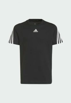 Adidas Performance FUTURE ICON STRIPES - Print T-shirt - Black -adidas Performance Shop c48ad39f954545dcba96eab566825aca