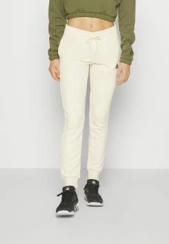 Adidas Performance ESSENTIALS FRENCH TERRY LOGO - Tracksuit Bottoms - Ecru Tint/black