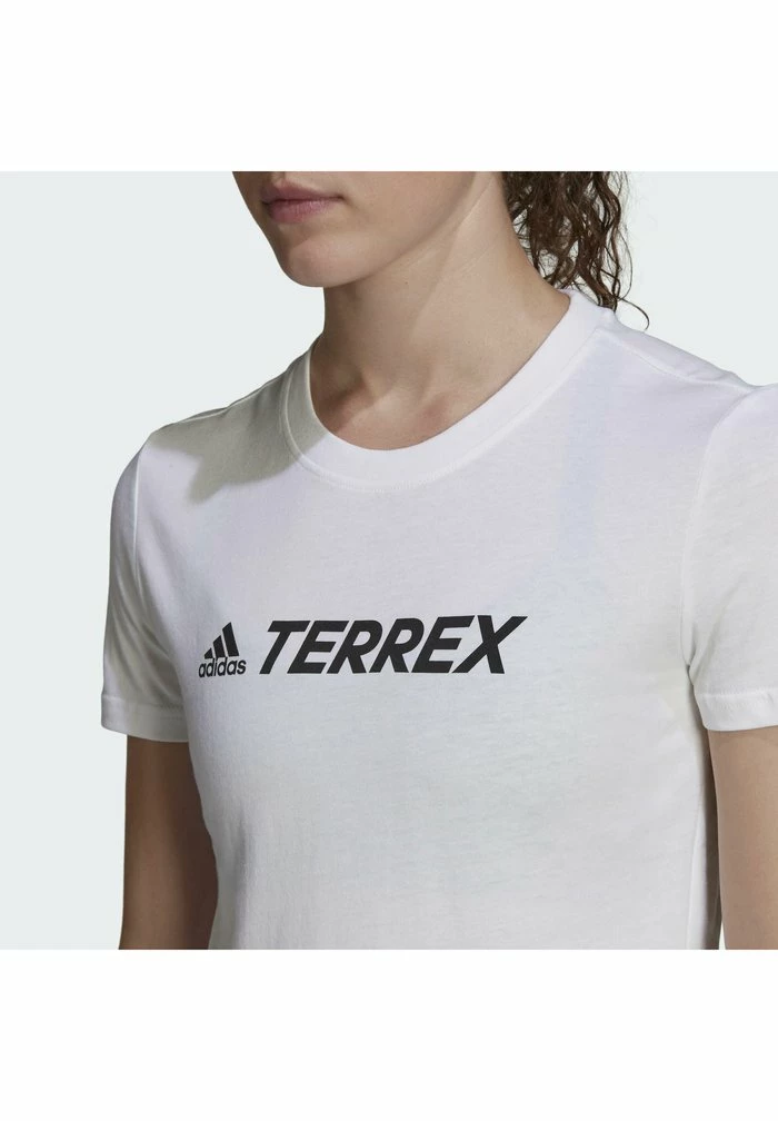 Adidas Performance LOGO - Print T-shirt - White 7 Adidas Performance LOGO - Print T-shirt - White - Image 5