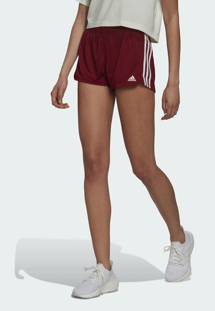 Adidas Performance PACER - Sports Shorts - Collegiate Burgundy/white 3 Adidas Performance PACER - Sports Shorts - Collegiate Burgundy/white