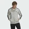 Adidas Performance ESSENTIALS FRENCH TERRY 3-STRIPES FULL-ZIP HOODIE - Zip-up Sweatshirt - Grey -adidas Performance Shop cb6ea4906b014b02880999ed6b77a915