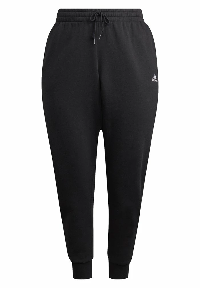 Adidas Performance ESSENTIALS 3-STRIPES FLEECE PLUS SIZE - Tracksuit Bottoms - Black/white 8 Adidas Performance ESSENTIALS 3-STRIPES FLEECE PLUS SIZE - Tracksuit Bottoms - Black/white - Image 6
