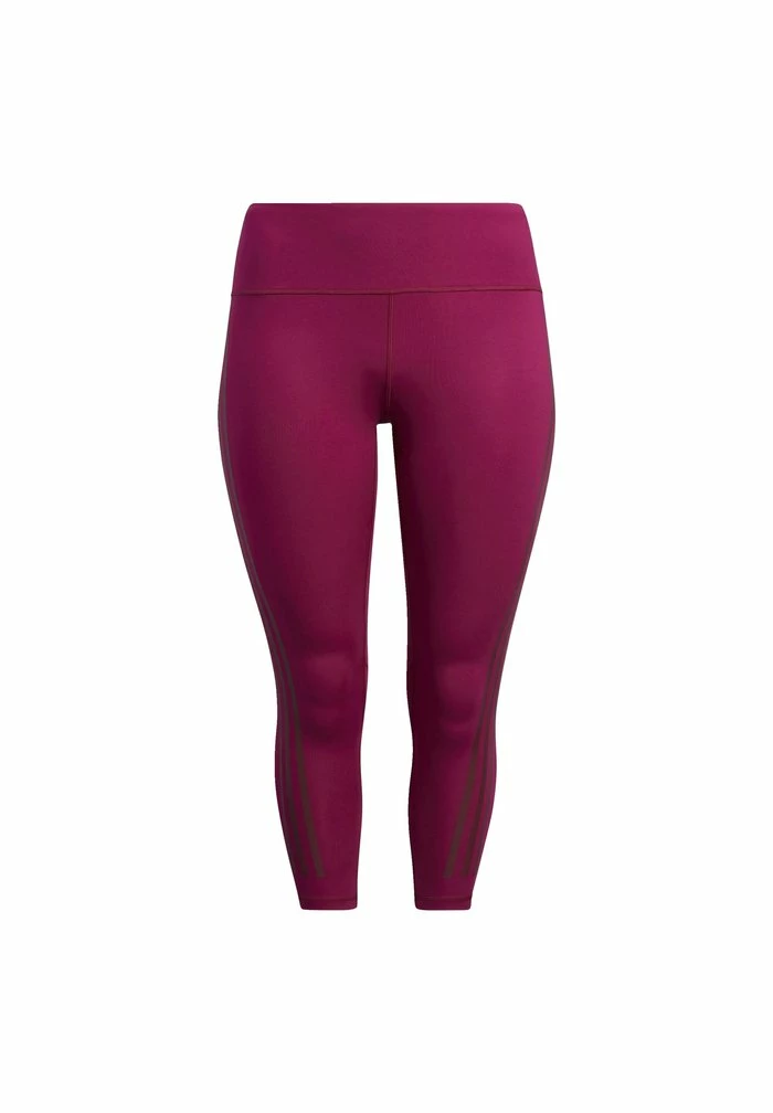 Adidas Performance OPTIME TRAINICONS STRIPES PLUS SIZE - Leggings - Red 3 Adidas Performance OPTIME TRAINICONS STRIPES PLUS SIZE - Leggings - Red