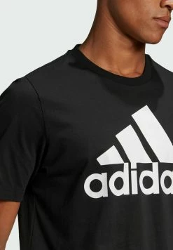 Adidas Performance ESSENTIALS BIG LOGO T-SHIRT - Print T-shirt - Black -adidas Performance Shop cc513bd323b0408993a020740b192423