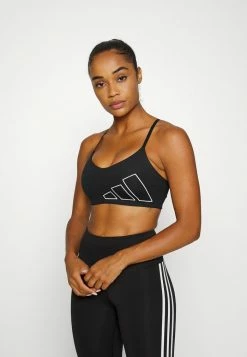 Adidas Performance LOGO - Light Support Sports Bra - Black/white
