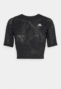 Adidas Performance RNFAST TEE - Sports T-shirt - Black/carbon -adidas Performance Shop cde16fb6919949a4ace4410a5246893a