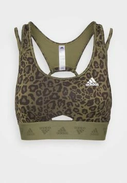 Adidas Performance BRA - Medium Support Sports Bra - Multicolor/focus Olive