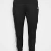 Adidas Performance STRIPES DESIGNED MOVE AEROREADY - Leggings - Black/white -adidas Performance Shop cf8bdc0cb76640818bd4e786ba57a82d