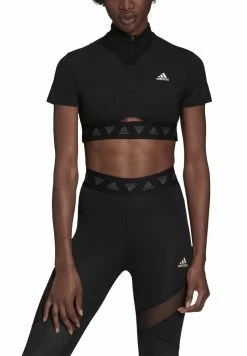 Adidas Performance CROP ZIP TEE - Print T-shirt - Black 12 Adidas Performance CROP ZIP TEE - Print T-shirt - Black -adidas Performance Shop d092d08c101448c195c4f55bb2785caf
