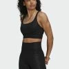 Adidas Performance LONGLINE - Medium Support Sports Bra - Black
