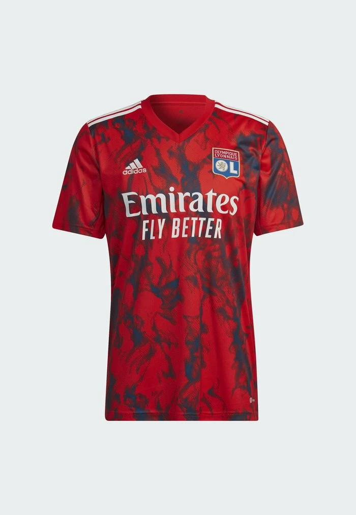 Adidas Performance OLYMPIQUE LYONNAIS AWAY - Print T-shirt - Red 11 Adidas Performance OLYMPIQUE LYONNAIS AWAY - Print T-shirt - Red - Image 9