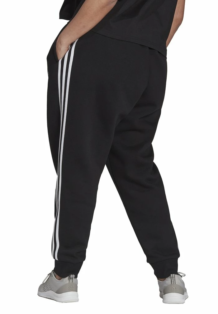 Adidas Performance ESSENTIALS 3-STRIPES FLEECE PLUS SIZE - Tracksuit Bottoms - Black/white 4 Adidas Performance ESSENTIALS 3-STRIPES FLEECE PLUS SIZE - Tracksuit Bottoms - Black/white - Image 2