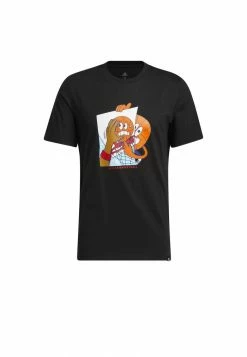 Adidas Performance POSTERIZE GRAPHIC - Sports T-shirt - Black -adidas Performance Shop d5cd749ba2c84f78908397741f463d28