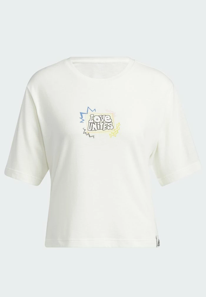 Adidas Performance Sports T-shirt - Off White 9 Adidas Performance Sports T-shirt - Off White - Image 7