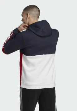 Adidas Performance ESSENTIALS COLORBLOCK FLEECE - Hoodie - Blue -adidas Performance Shop d82919756b38455dbb986b47e94f384e