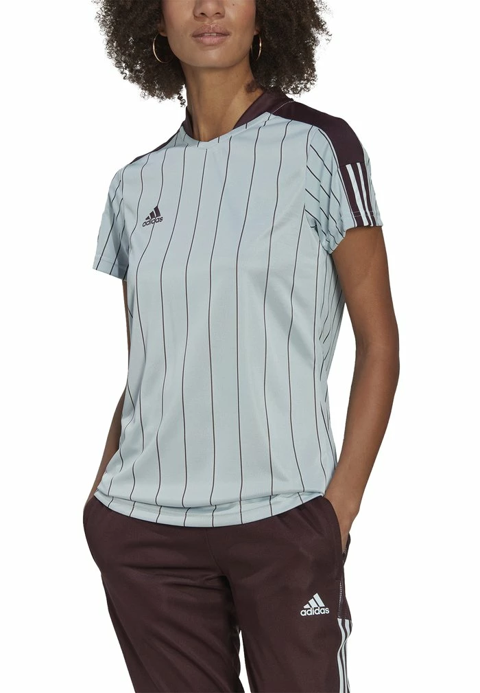 Adidas Performance TIRO - Print T-shirt - Almost Blue/shadow Maroon 6 Adidas Performance TIRO - Print T-shirt - Almost Blue/shadow Maroon - Image 4
