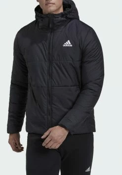 Adidas Performance STRIPES HOODED INSULATED - Winter Jacket - Black -adidas Performance Shop d9fcb00be62d4c69a7315f62f9f3f5bc