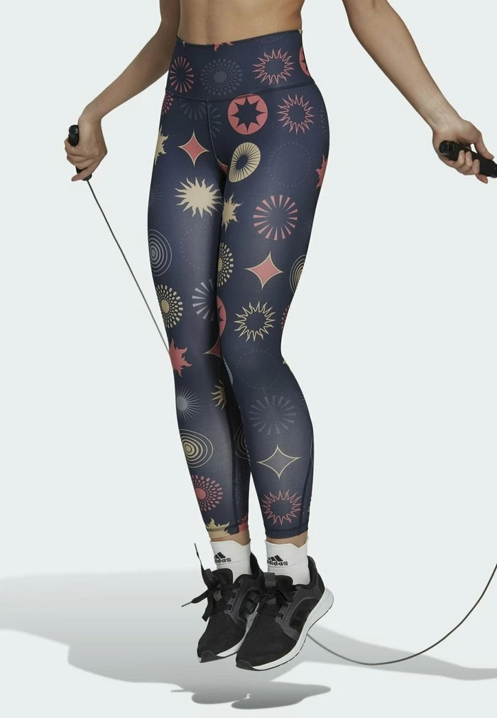 Adidas Performance OPTIME TI - Leggings - Blue 3 Adidas Performance OPTIME TI - Leggings - Blue