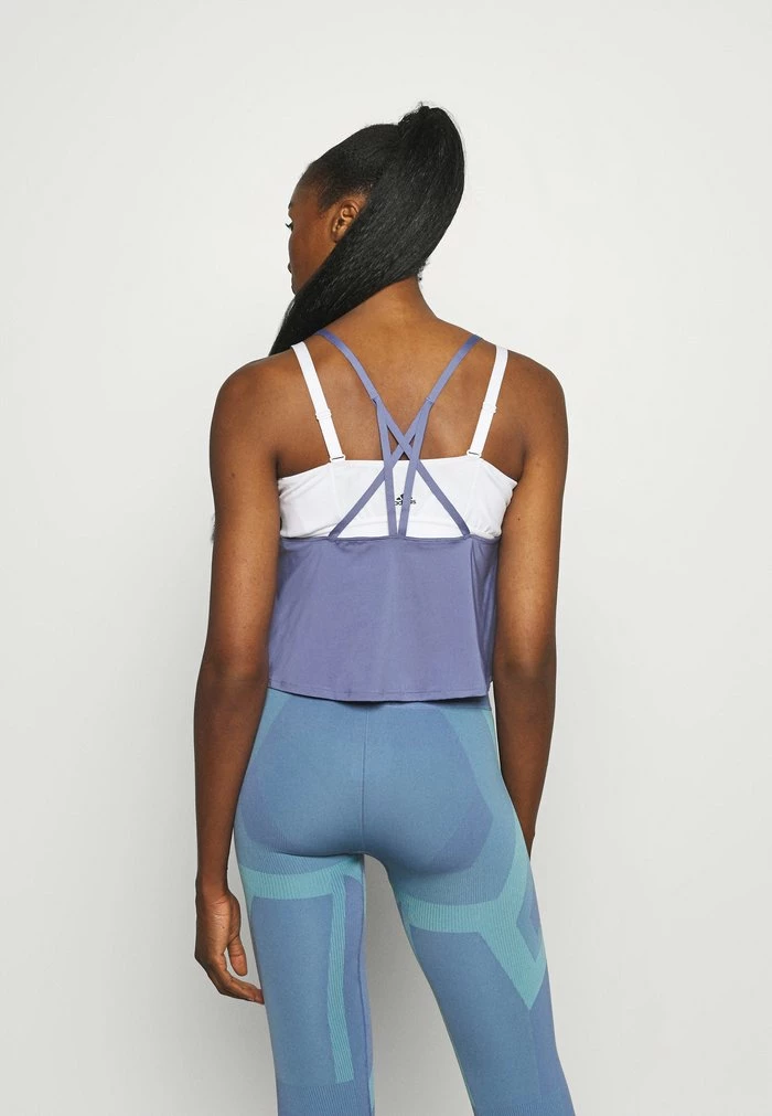 Adidas Performance YOGA CROP - Top - Orbit Violet/white 5 Adidas Performance YOGA CROP - Top - Orbit Violet/white - Image 3