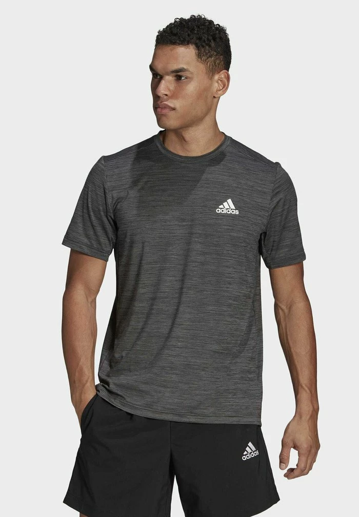 Adidas Performance DESIGNED TO MOVE STRETCH - Print T-shirt - Black Melange 3 Adidas Performance DESIGNED TO MOVE STRETCH - Print T-shirt - Black Melange