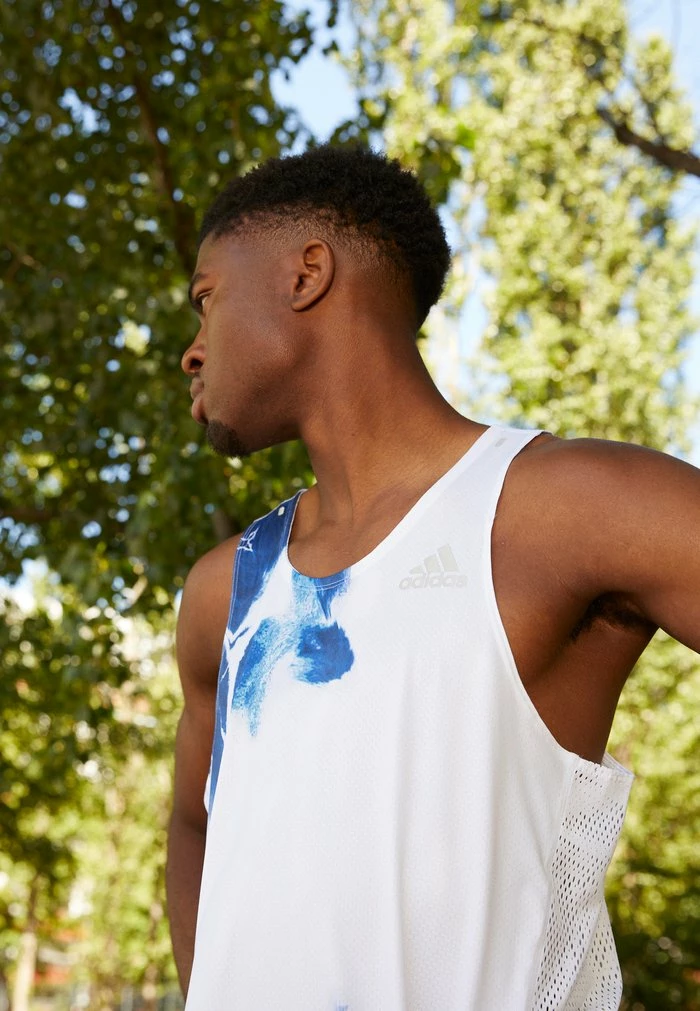 Adidas Performance FAST TANK - Top - White/team Royal Blue 5 Adidas Performance FAST TANK - Top - White/team Royal Blue - Image 3