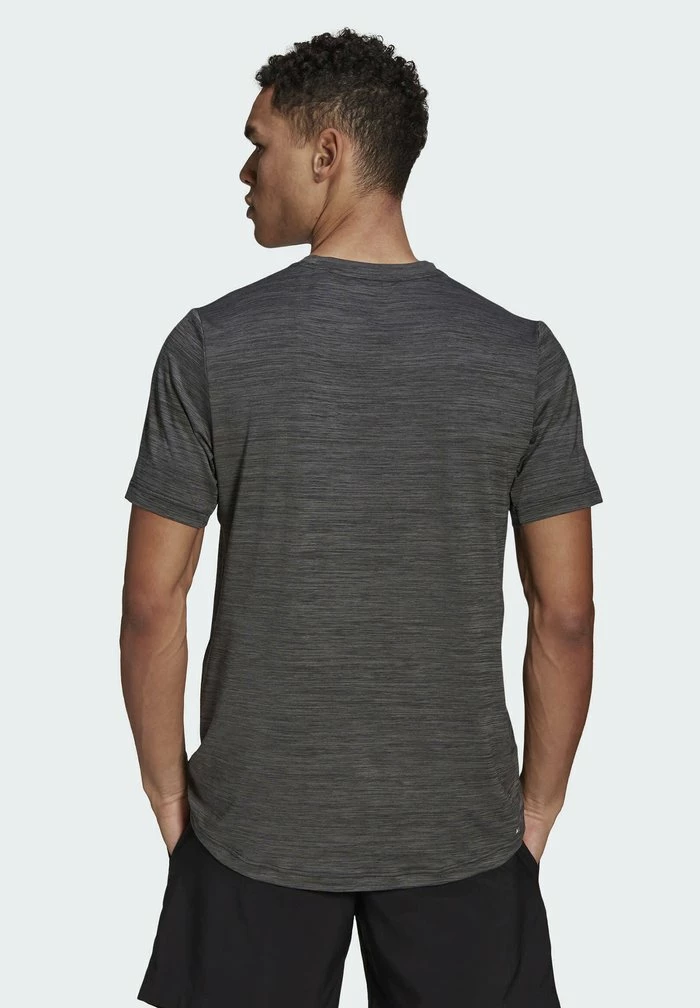 Adidas Performance DESIGNED TO MOVE STRETCH - Print T-shirt - Black Melange 4 Adidas Performance DESIGNED TO MOVE STRETCH - Print T-shirt - Black Melange - Image 2