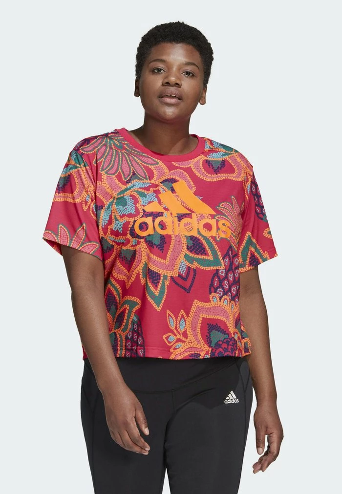 Adidas Performance FARM RIO GRAPHICS PLUS SIZE - Print T-shirt - Pink 3 Adidas Performance FARM RIO GRAPHICS PLUS SIZE - Print T-shirt - Pink